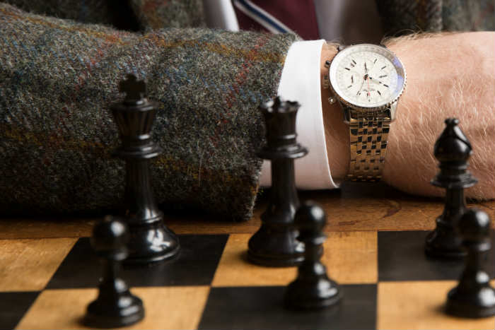 Breitling on Harris Tweed Jacket