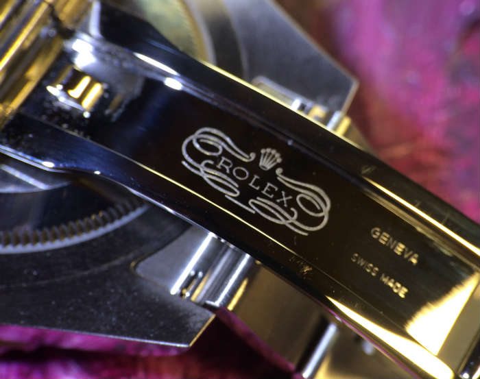 Inside Oyster Clasp Rolex writing
