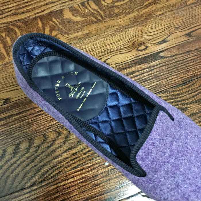 Quilted slippers lining Foster And Son