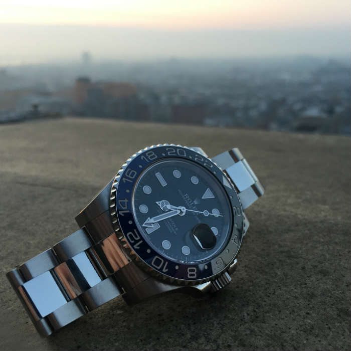 Rolex Batman with Philadelphia Skyline Backdrop