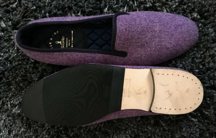 Sole of slippers with Vibram fitted