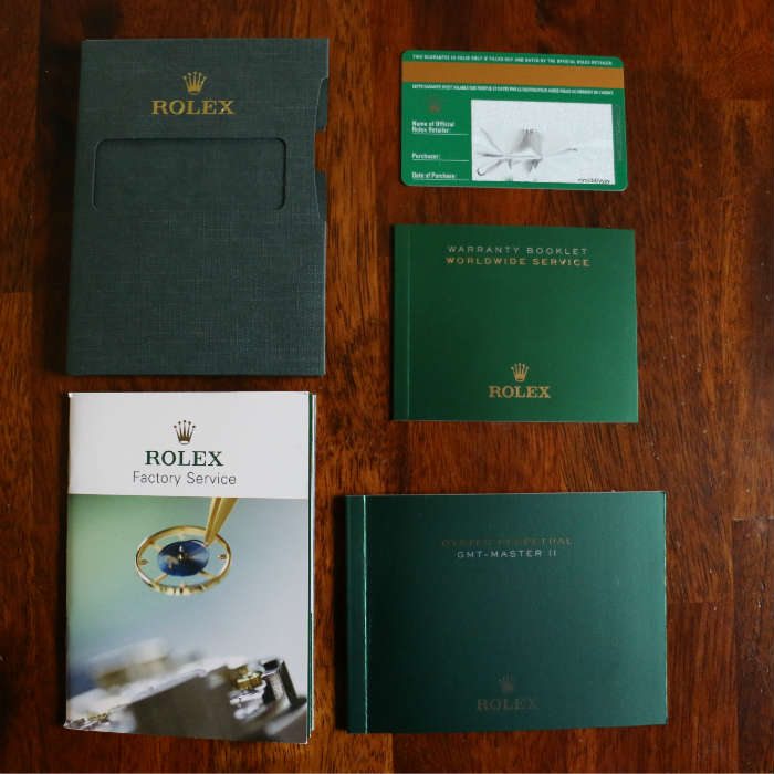 Warranty And Service Docs Fro Rolex GMT