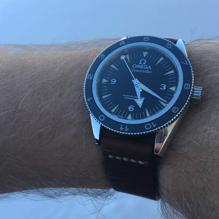 Gordon Straps On Omega Seamaster 300 Spectre
