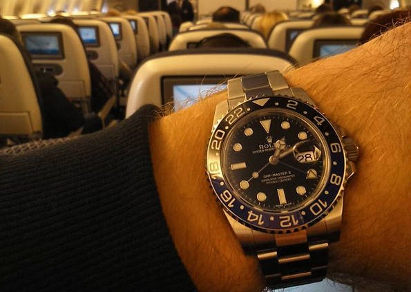 Rolex GMT Batman On An Airplane