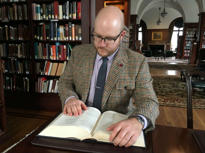 Paul Anthony modeling tweed sports coat