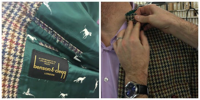 Shooting Tweed Sports Coat Collar Wind Tab