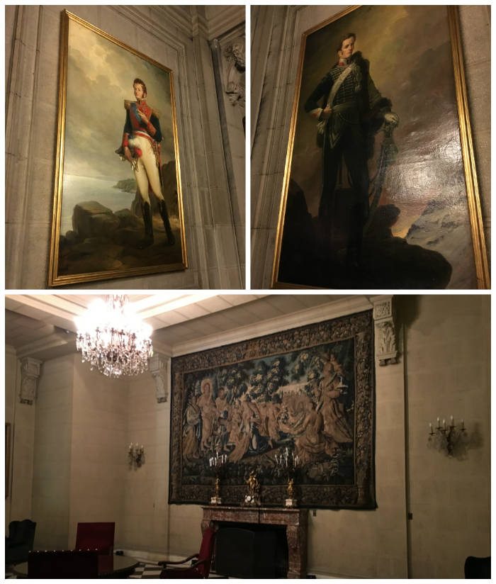 Artwork and fireplace