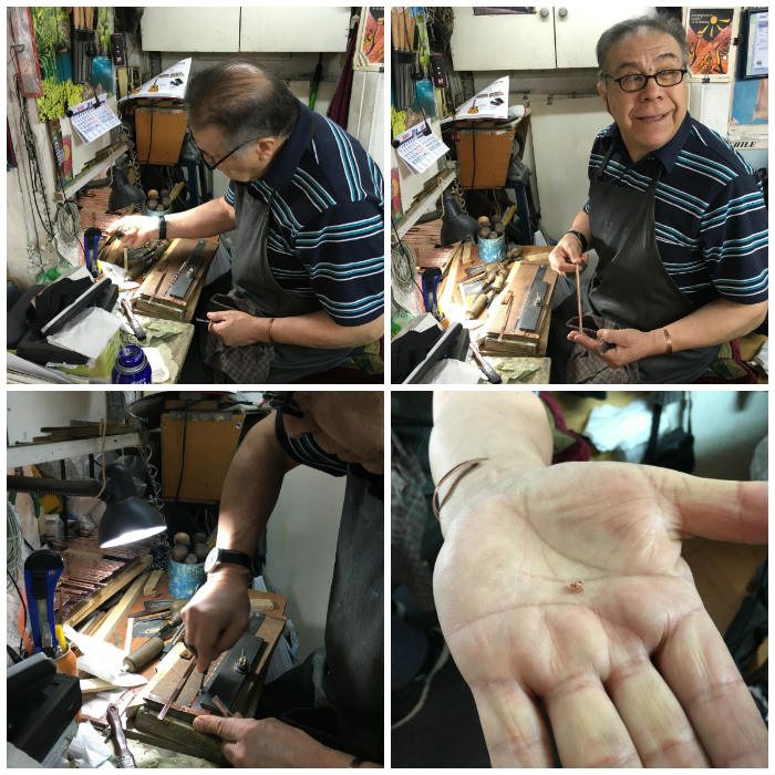 Coppersmith engraving bracelets