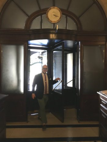 Entering the revolving doors