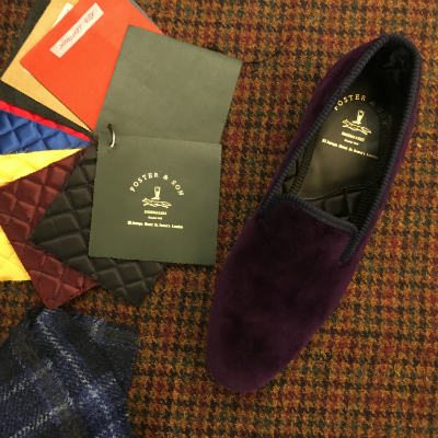 Foster And Son Velvet Tuxedo Slipper