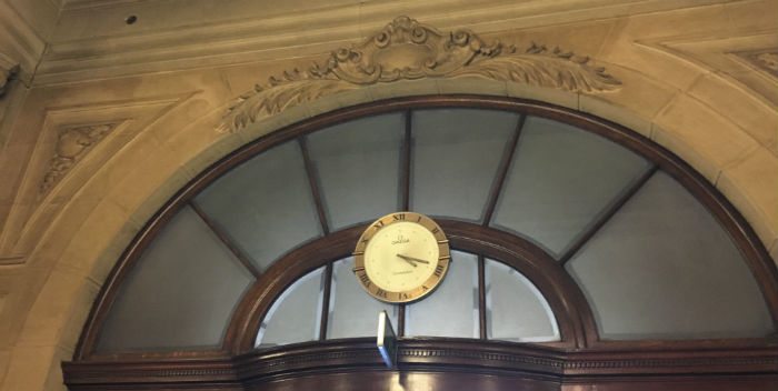 Omega Constellation above the main doorway