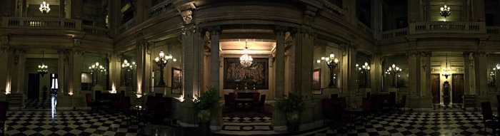 Pano standing in main atrium of Club de la Union