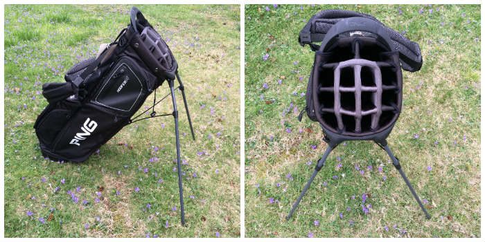 14 club slots in top of golf bag