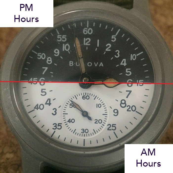 AM PM 24-hour dial
