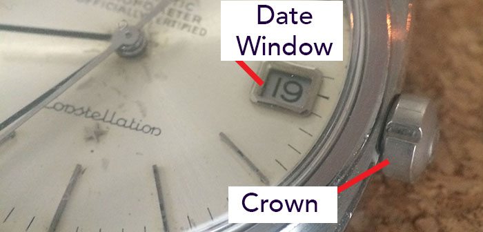 Crown and Date Window