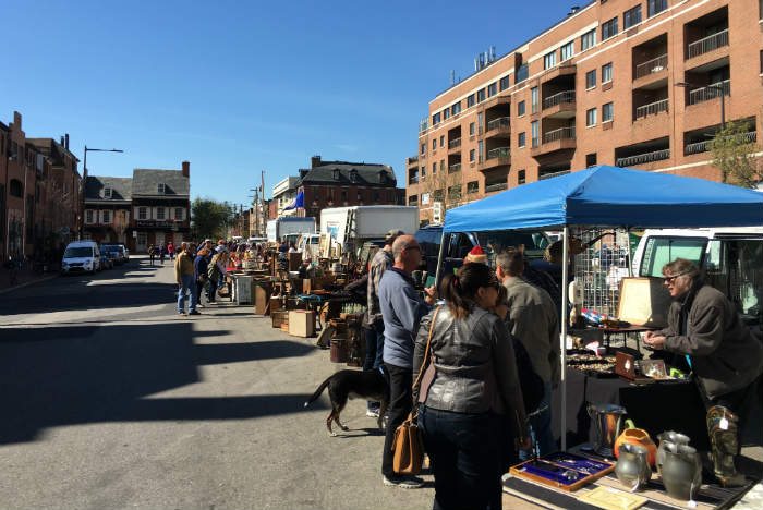 Line Of Vintage Furniture Stalls