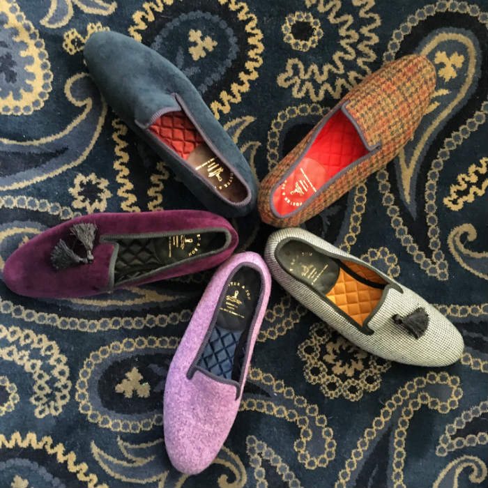 Star Design Made Of Tuxedo Slippers