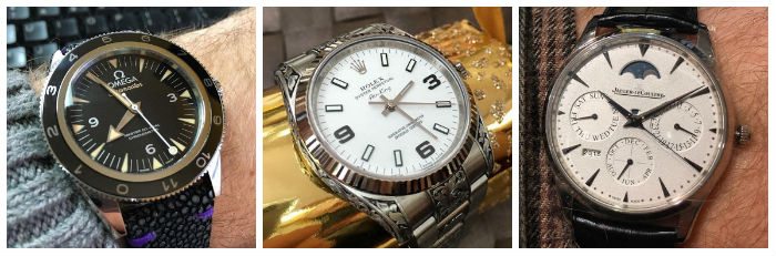 The different watch bezel options