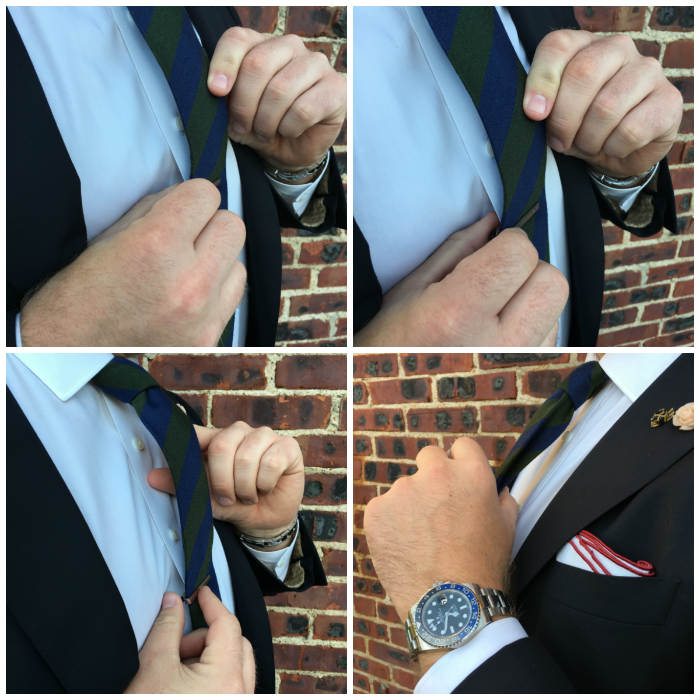 Using Tie Clip To Adjust Tie Length