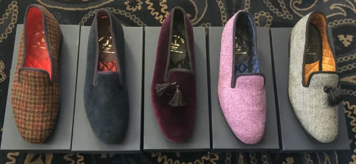 Velvet Mens Tuxedo Slippers 5 Pairs