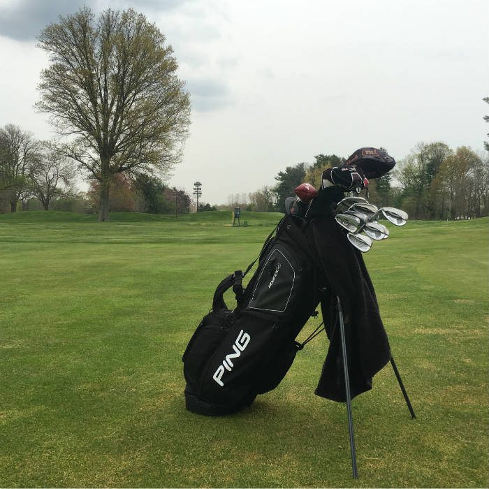 Ping Hoofer 14 Golf Bag On Golf Course