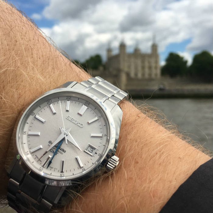 Grand Seiko GMT SBGJ001 Wrist Shot