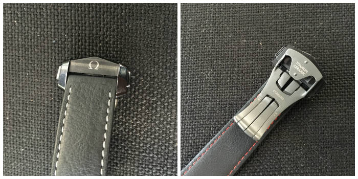 Omega titanium ceramic deployment clasp