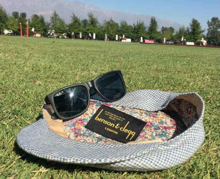 Summer flat cap at a polo match