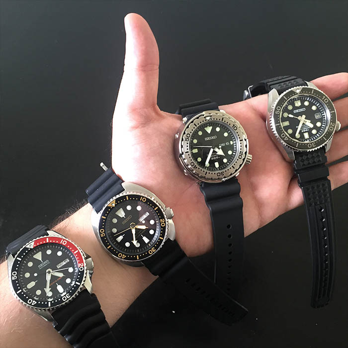 Four Seiko Dive Watch Collection