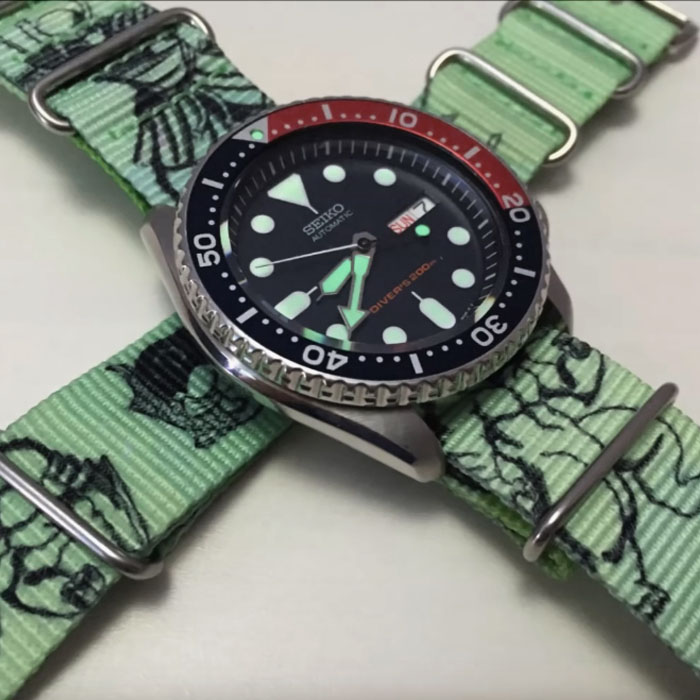 Fun lime green nato strap addin color