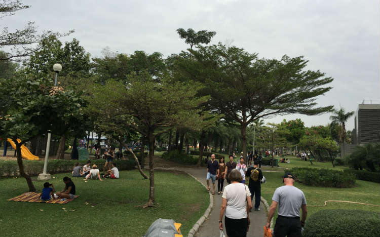 Chatachak Park to the side of the market