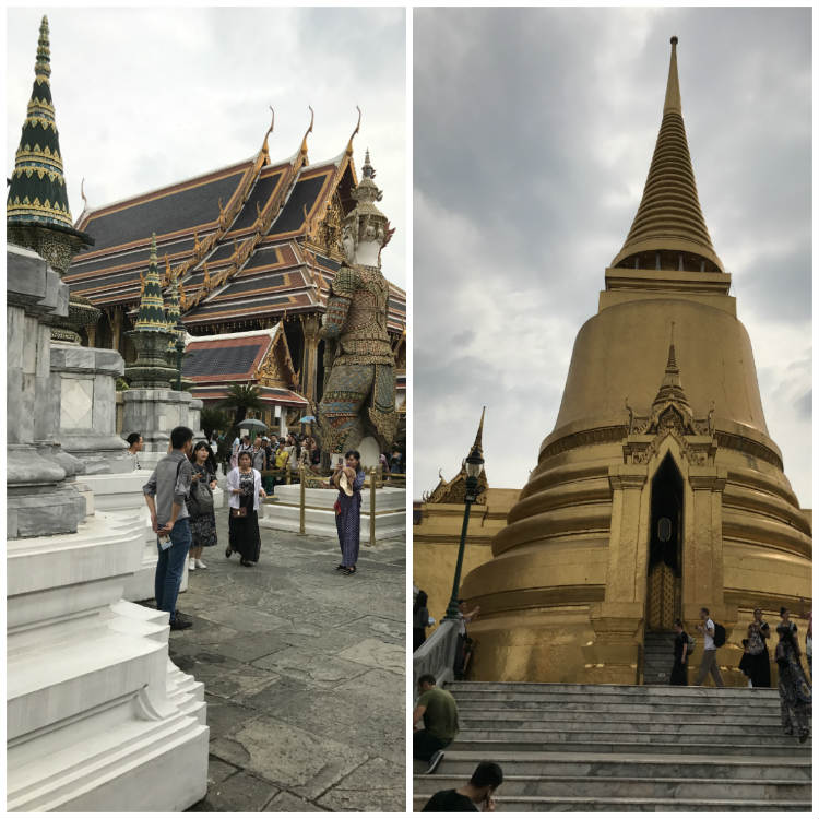 Golden temple buildings at Wat Phra Kaew