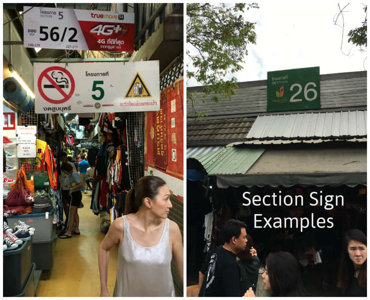 Section Sign Examples At Chatuchak Market