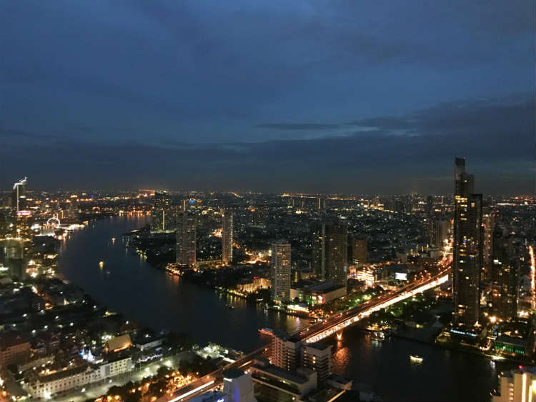 View Of Chao Phraya River From Sky Bar Bangkok