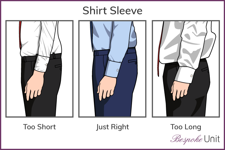 Correct shirt sleeve length graphic