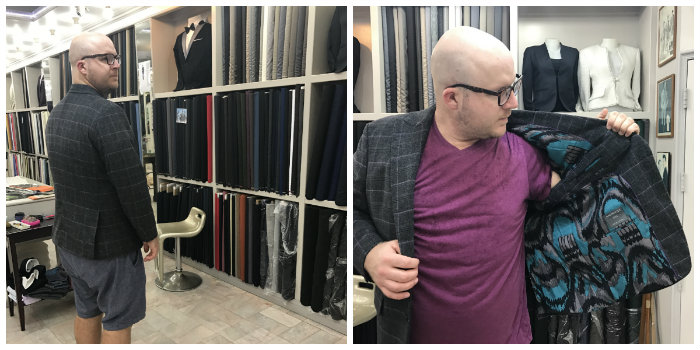 Finished suit jacket from Magnifique Tailors