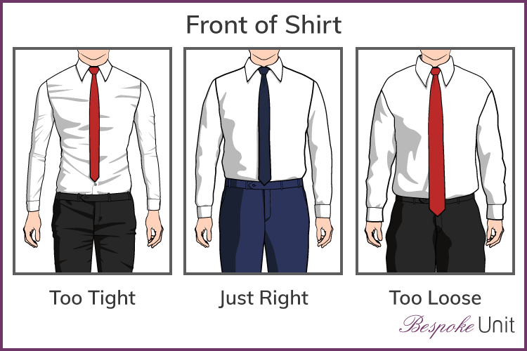 How a shirt should fit graphics