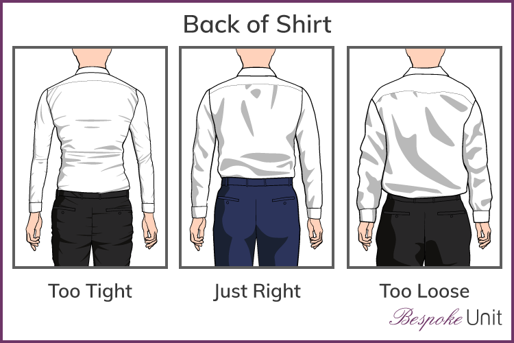 How the back of a shirt fits