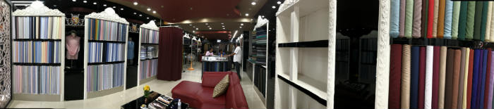Inside Pano of Suit Master shop