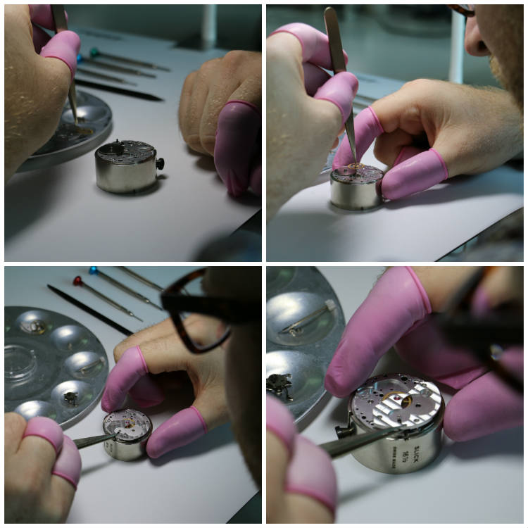 Installing watch bridge plate to main plate