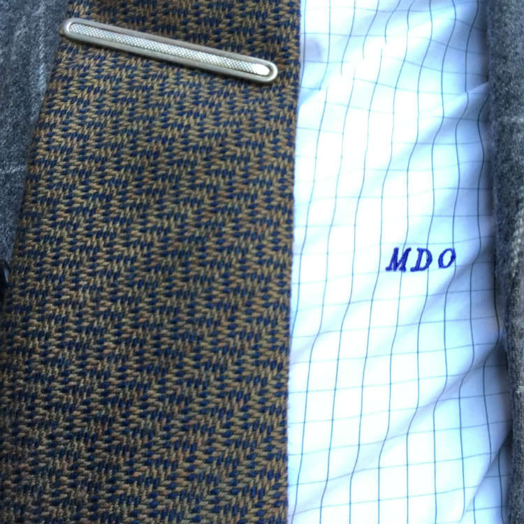 Monogram With Tie And Tie Clip