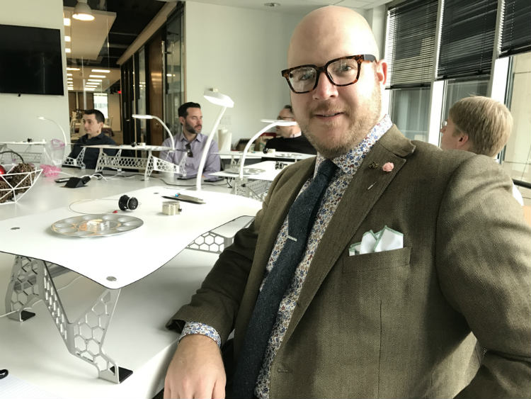 Paul Anthony before the HSNY watchmaking class begain