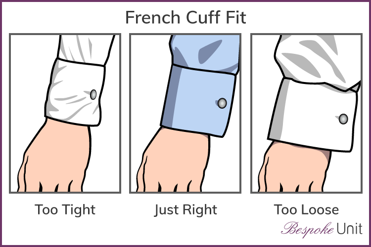 Proper French cuff fit graphic