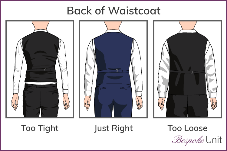proper fit for back of waistcoat graphic