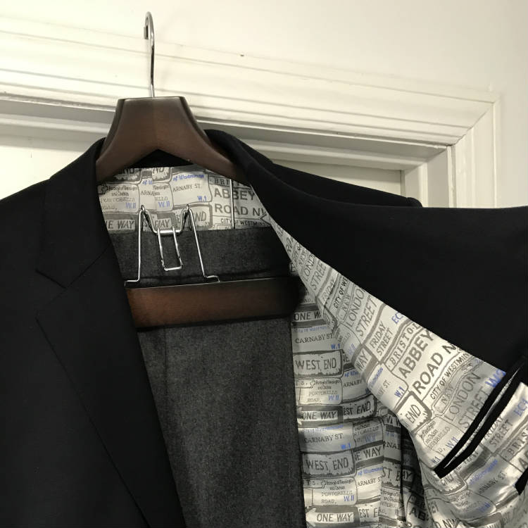 Benson And Clegg Blazer Hanging on Clamping Hanger