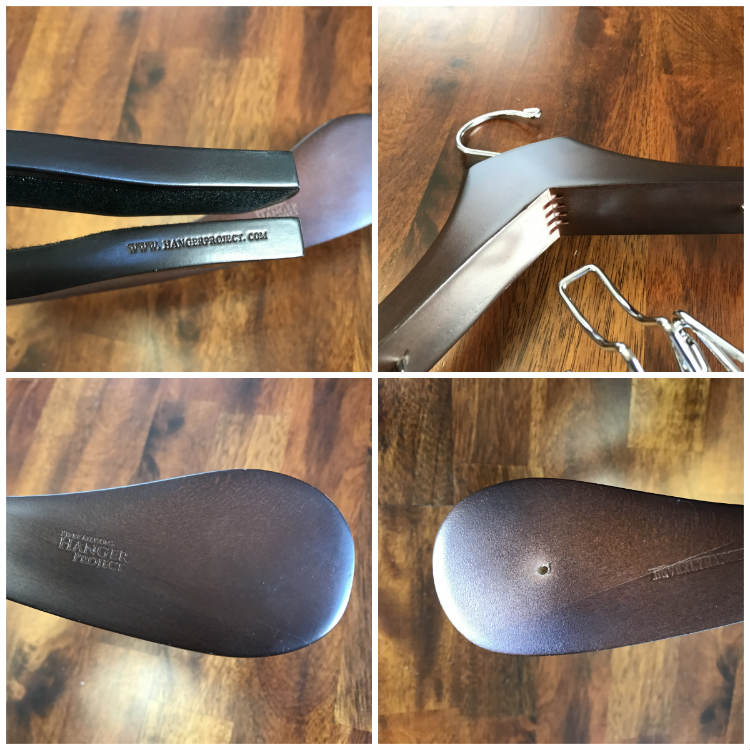 Close up Hanger Project suit hanger details