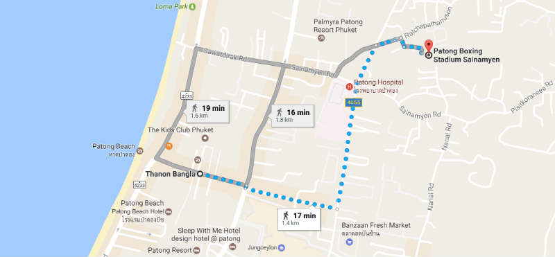 ections To Patong Boxing Stadium