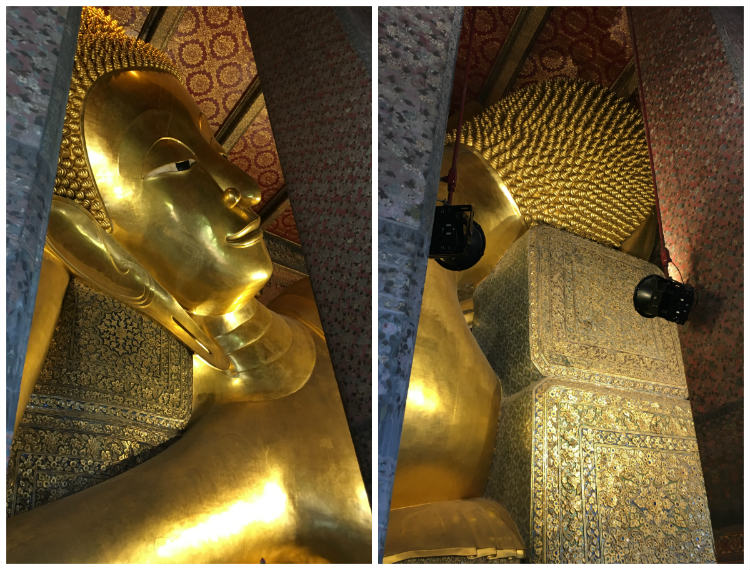 Front and back Of reclining Buaaha head