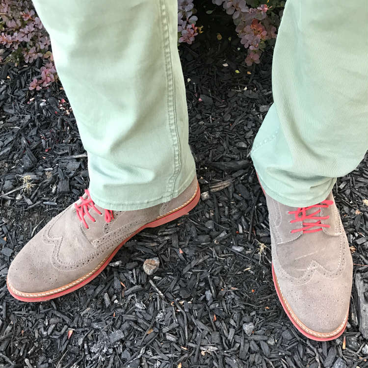 Grey Brogues With Mint trousers
