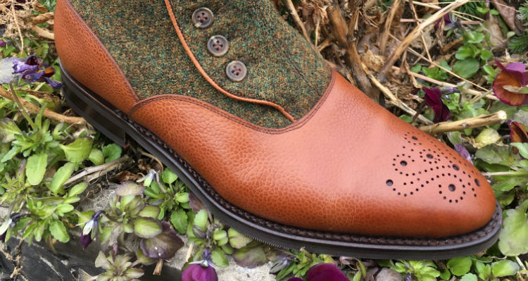 J Fitz Tan Boot Leather Pebbled